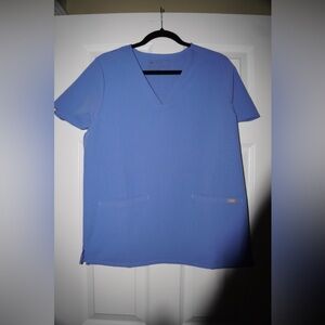 Figs Classic Blue Scrub Top